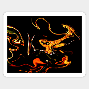 Lingering Ember - Digital Liquid Paint Swirls Sticker